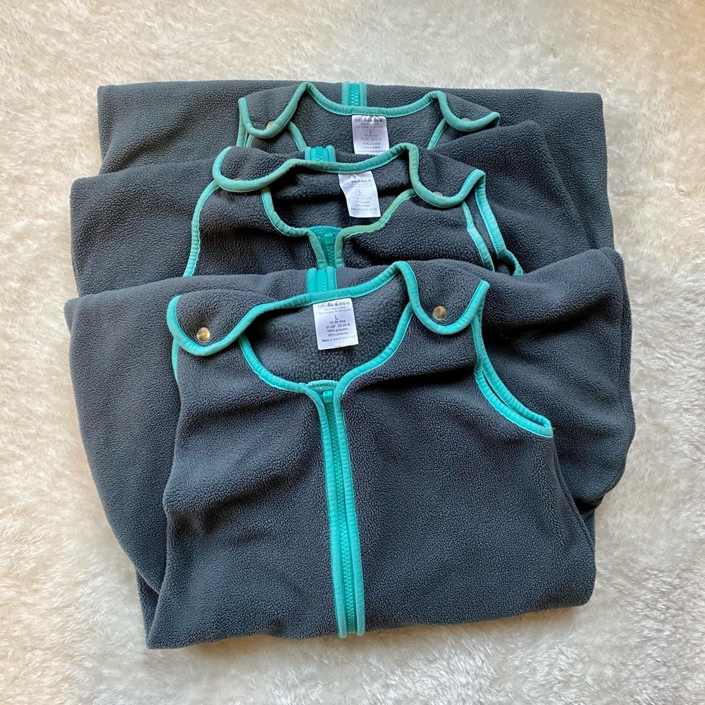 Lot of 3 baby deedee Large Fleece Sleep Sacks